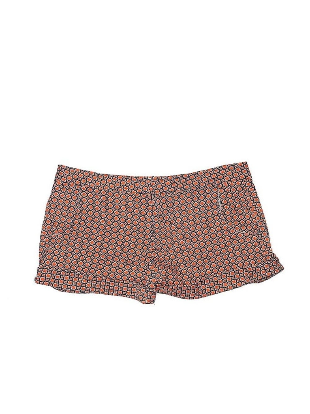 Judith March Coral Geometric Print Shorts